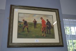 Framed Golfing Print