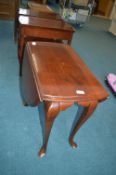 Reproduction Mahogany Oval Drop Leaf Table on cabriole Legs