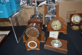 Nine Assorted Clock; Vintage Mantel Clocks etc.