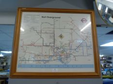 Framed Print of The Hull Overground Map