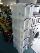 Five Really Useful 42L Storage Boxes