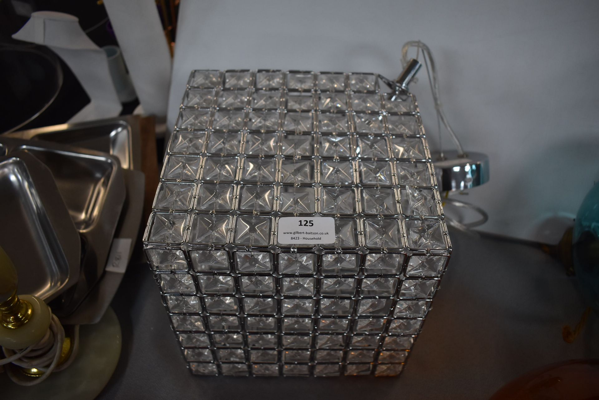 Perspex Metal Cube Light