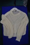 *H&M Divided Crop Top White Jumper Size: S