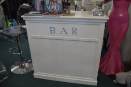 *White Bar with Internal Shelving and Wine Bottle Storage