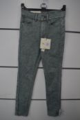 *DL 1961 Farrow Cropped High Rise Skinny Jeans in Acid Sage Size: 24 RRP: £215