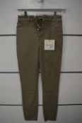 *DL 1961 Khaki Farrow Crop Skinny Jeans Size: 25 RRP: £205