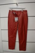 *Philosophy by Lorenzo Sarafini Red Leather Trousers Size: 10 RRP: £320