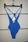 *Frankies Blue Flash High Leg Swimsuit Size: XS