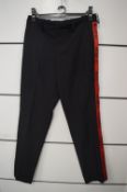 *Zadig & Voltaire Black Trousers with Red Piping Size: 40