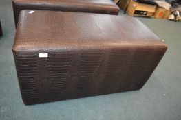 *Brown Mock Croc Rectangular Seat