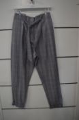 *Equipment Marcelle Grey Check Trousers Size: 10 RRP: £390