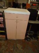 *Pink Cabinet with Drawer and Two Doors