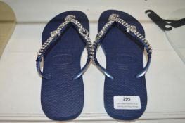 *Havaianas Blue Flip Flops Size: 35/36