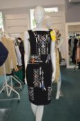 *Peter Pilotto Black Embroidered Dress Petite Size