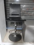 *Black & Chrome Gas-Lift Barstool