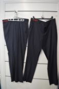 *Two Pairs of Zadig & Voltaire Blue Pinstripe Trousers Size: 44