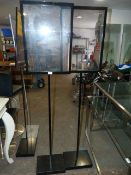 *Pair of Black A3 Size Freestanding Display Stands