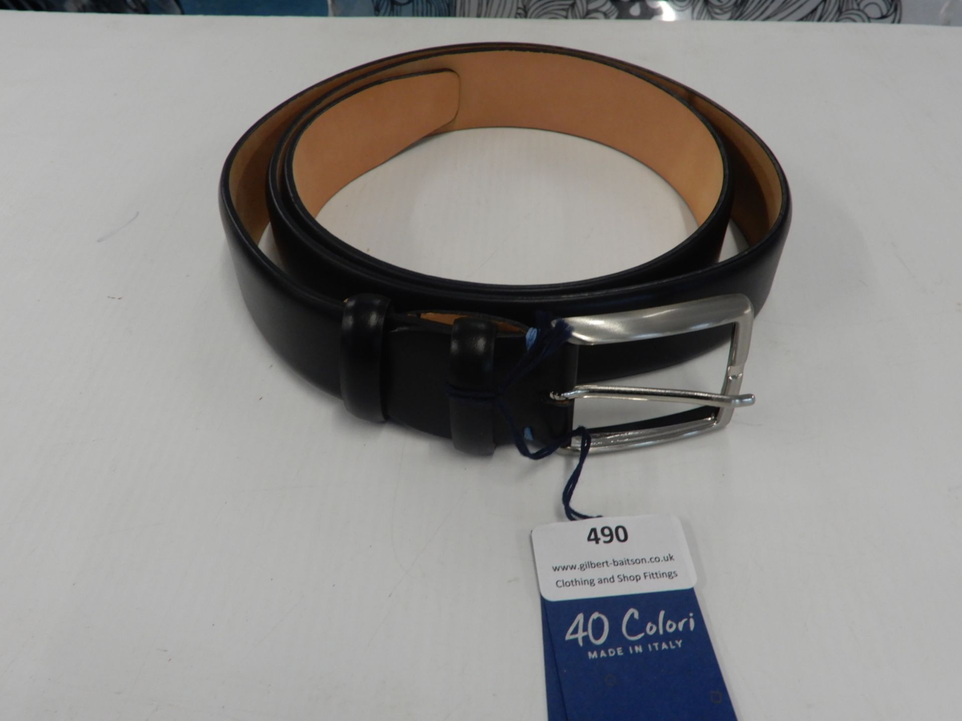 *Black Leather Belt by 40Colri Size: XL