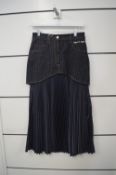 *Sportmax/Code Pleated Denim Skit Size: 6