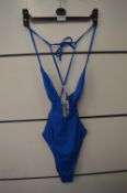 *Frankies Blue Flash High Leg Swimsuit Size: M