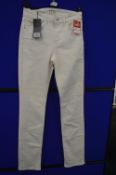 *Genie High Top Cigarette Jeans in Cream Size: 25