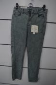 *DL 1961 Farrow Cropped High Rise Skinny Jeans in Acid Sage Size: 29 RRP: £215