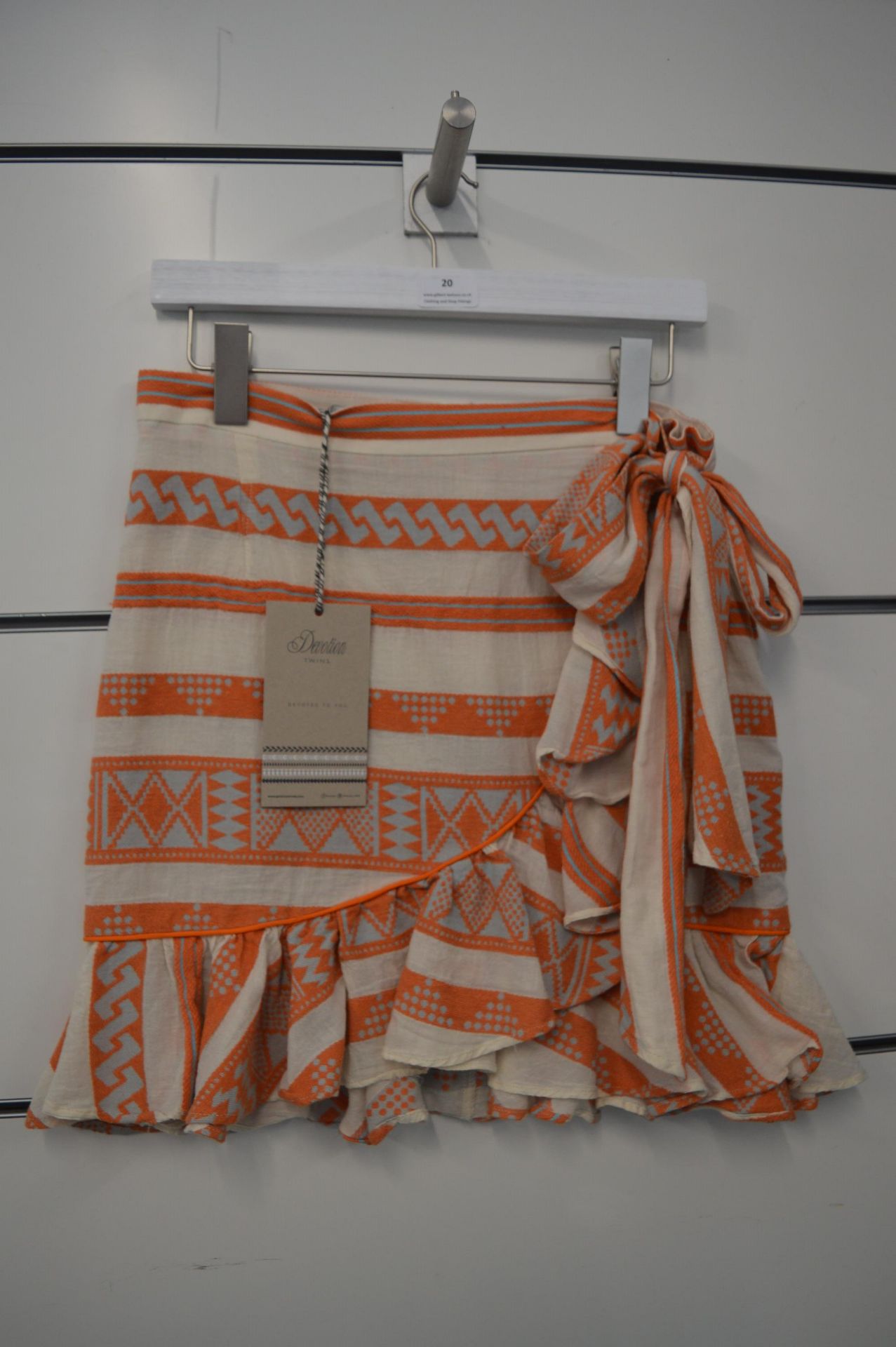 *Devotion Twins Blue Orange Cotton Skirt Size: S