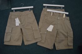 *Three Pairs of Zadig & Voltaire Khaki Shorts Size: 36