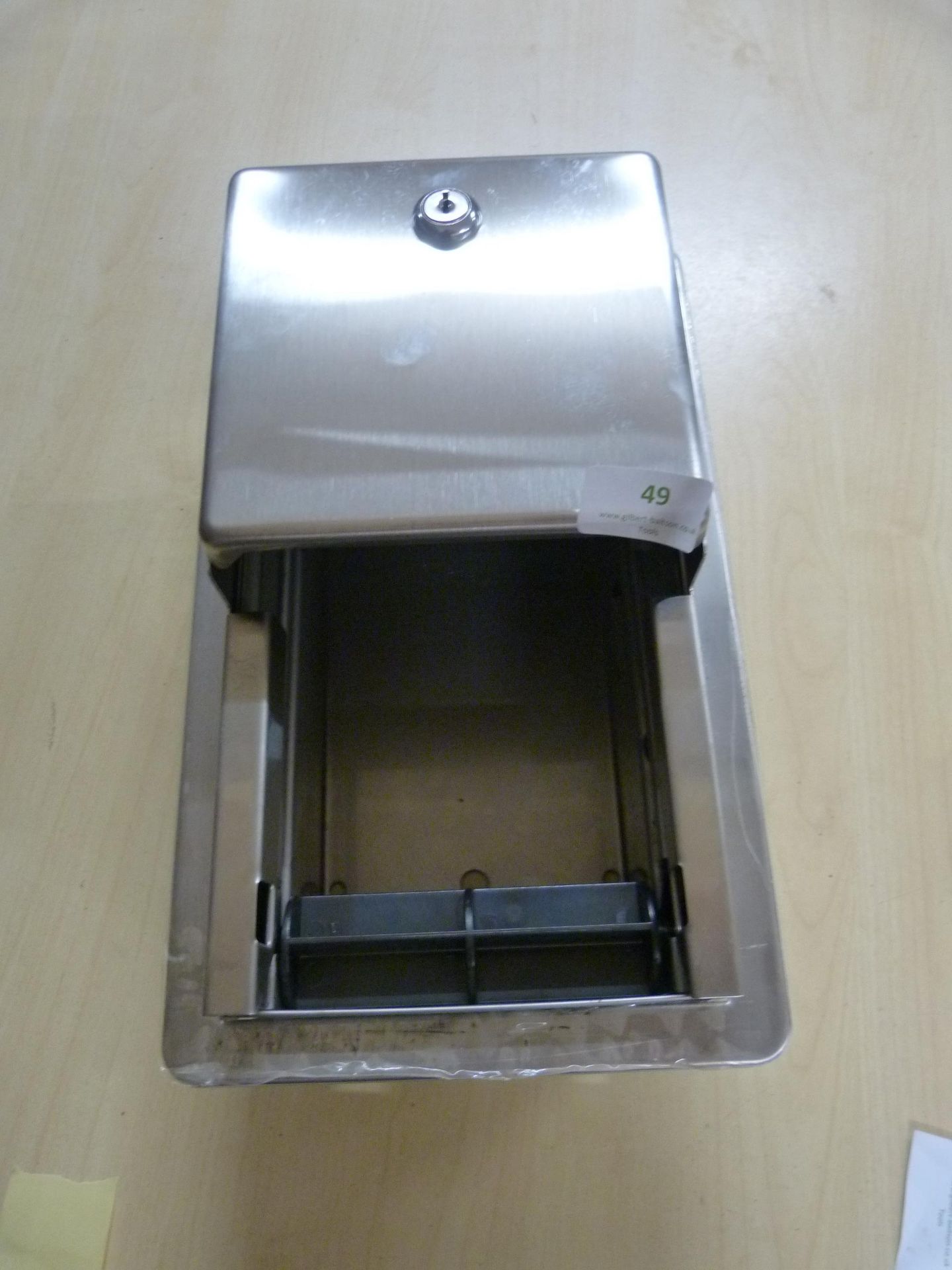 *Three Stainless Steel Lockable Toilet Roll Dispen - Image 2 of 2