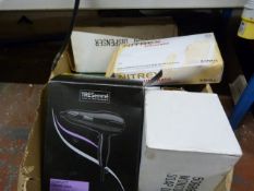 Box of Tresemme Hairdryer, Soap Dispensers, Nitril