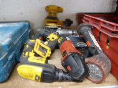 Quantity of Cordless and 240v Drills, Angle Grinde