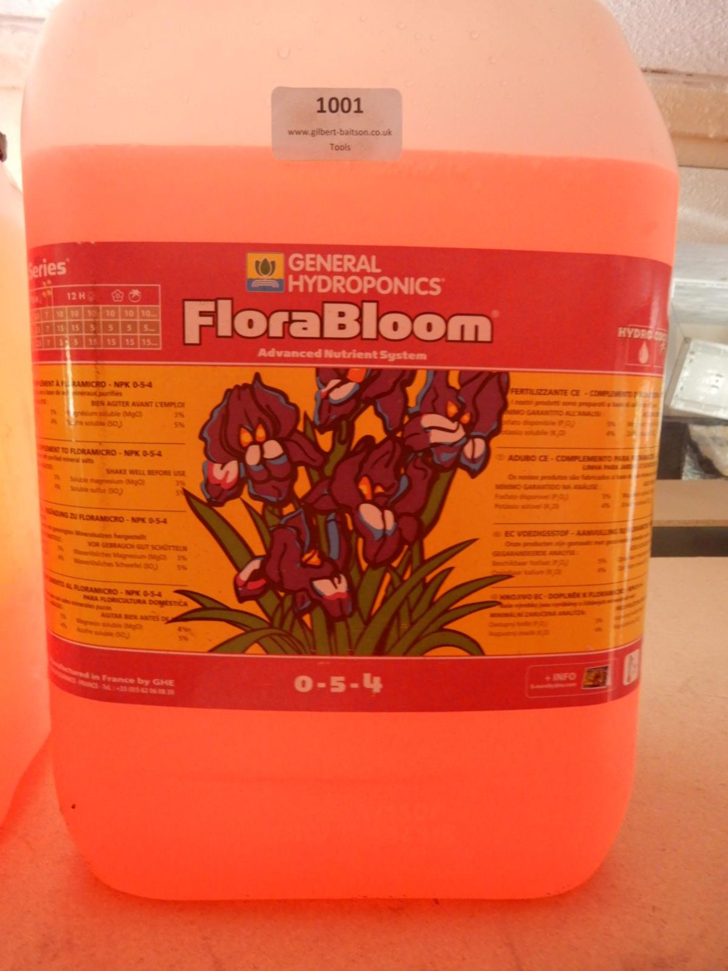 1x 10L of General Hydroponics Flora Bloom Advance Nutrition System 0-5-4