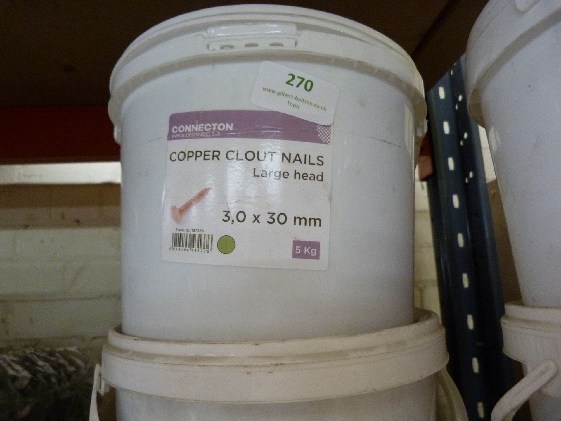 *5kg Tub of Copper Clout Nail 3x30mm