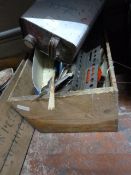 Box Containing Chisels, Mastic Gun, Wire Brush, et