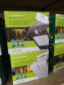 *Two Luceco Solar Guardian PIR Wall Lights