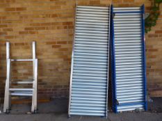 *Two Lengths of Roller Conveyor with Four Sets of