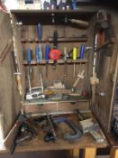 *Cabinet makers Tool Chest Containing Chisels, Saw