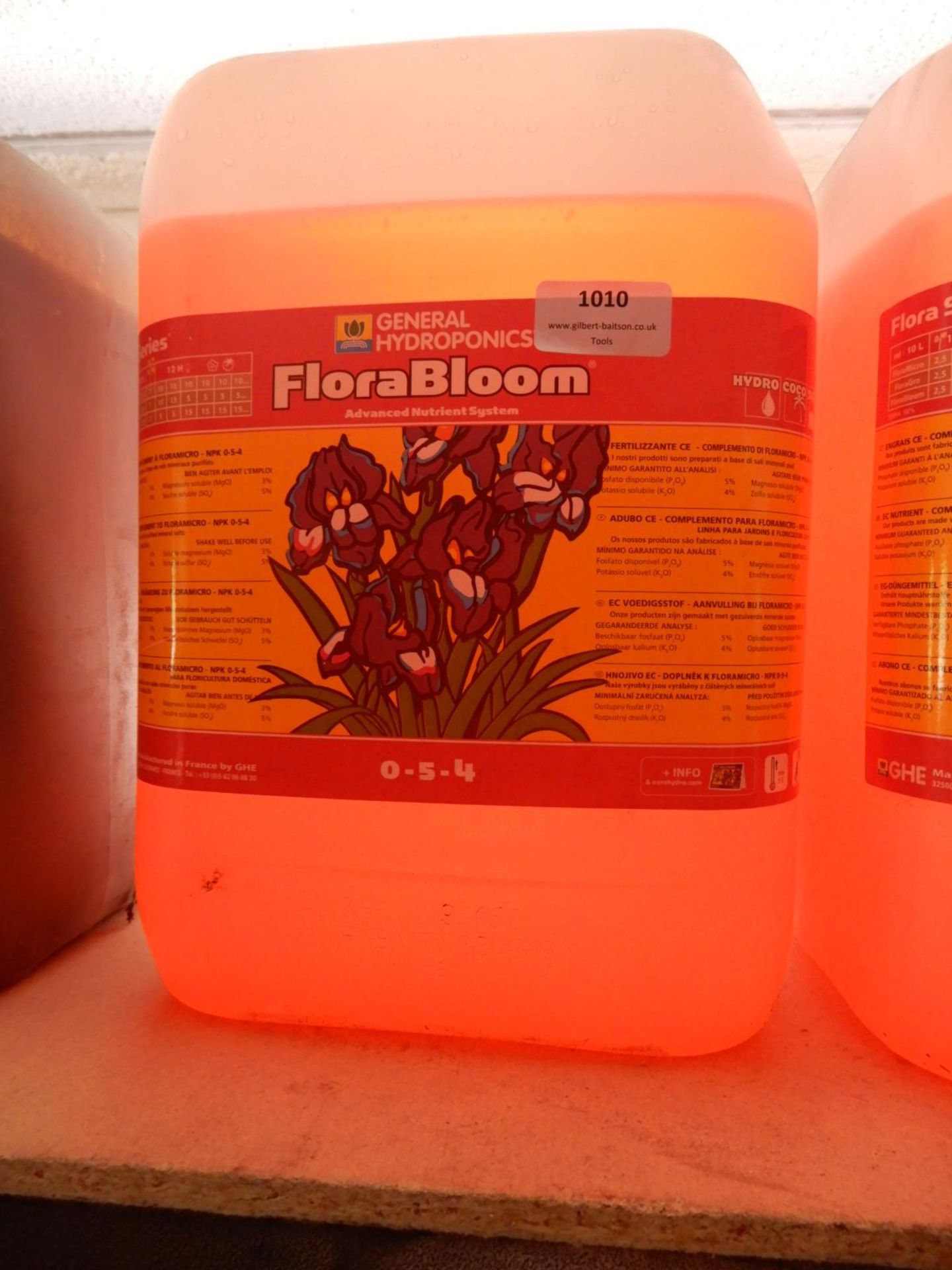 1x 10L of General Hydroponics Flora Bloom Advance Nutrition System 0-5-4