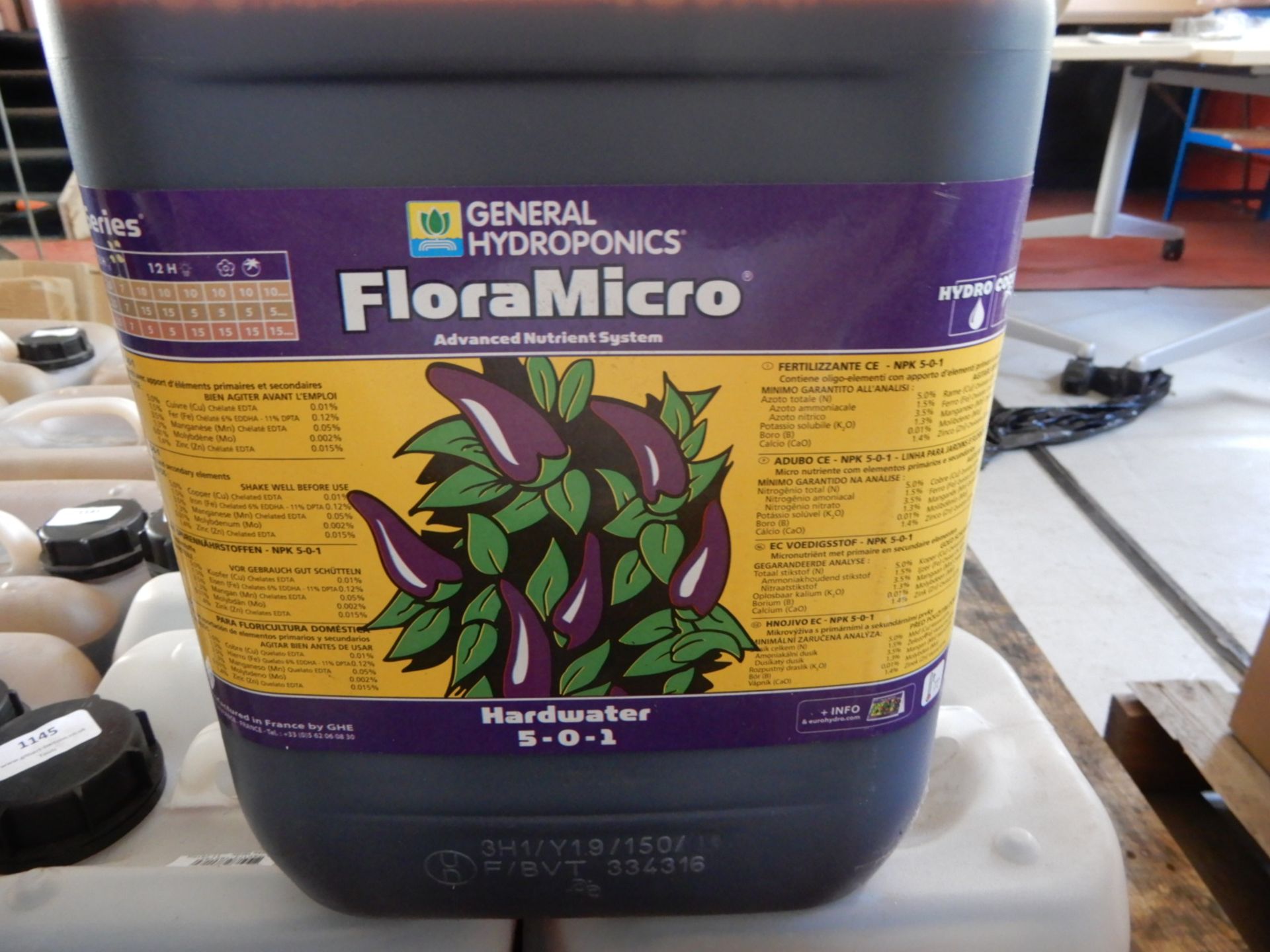 1x 10L of General Hydroponics Flora Micro Hard Water 5-0-1