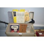 Vintage Case Containing Books, Pamphlets, Microphones, etc.