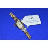 Rotary 9k Gold Ladies Wristwatch with Rolled Gold Strap (working condition)