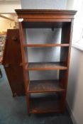 Mahogany Wall Mounted Four Tier Bookshelf