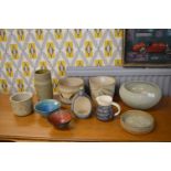 Collection of Studio Pottery Vases, Bowls, Jug, etc.