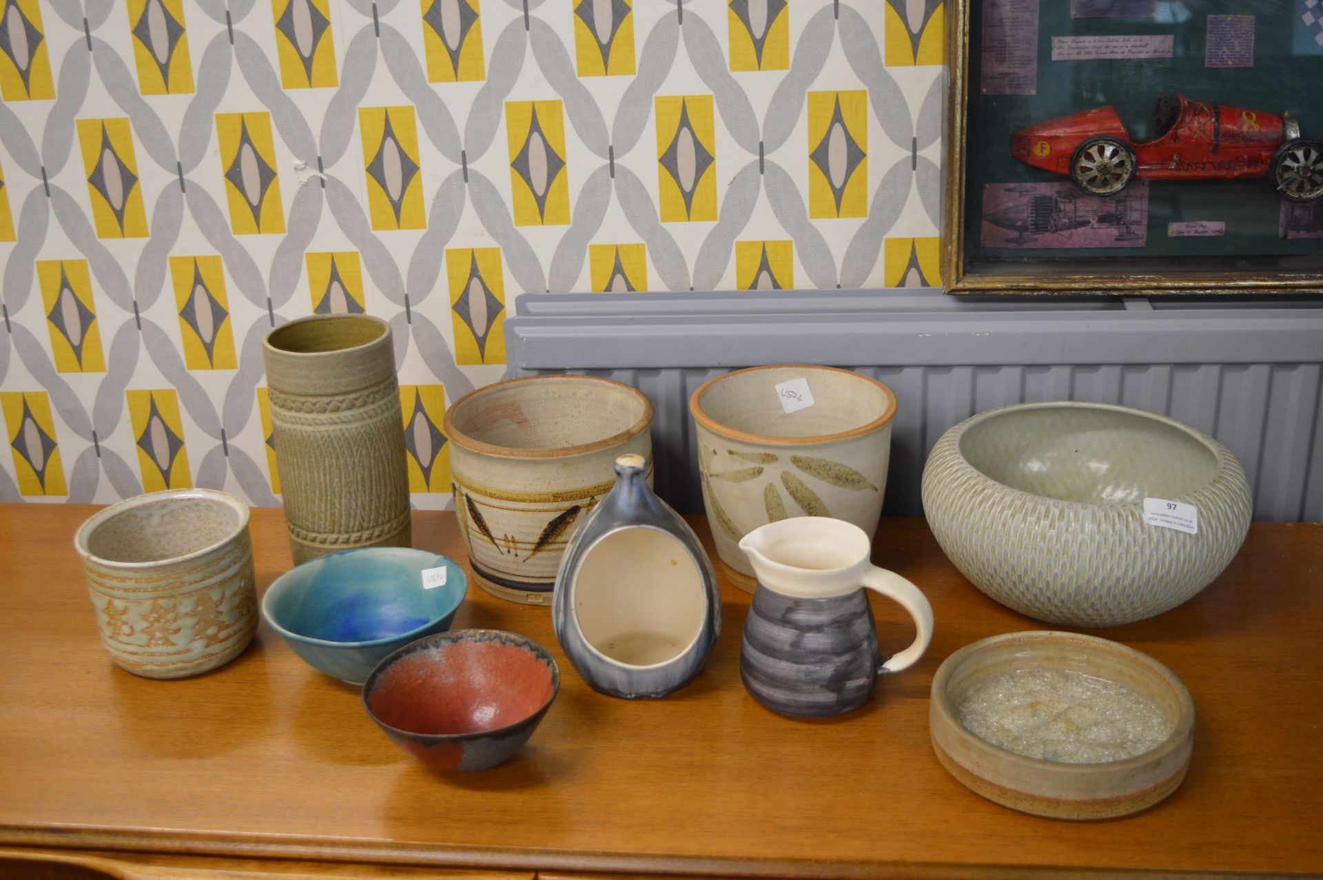 Collection of Studio Pottery Vases, Bowls, Jug, etc.