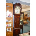 Nottingham Long Case Clock with Flame Mahogany Body (requires attention)