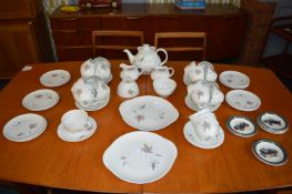 Royal Doulton Tumbling Leaves Tea Set ~50pcs plus Wade Collectors Plates