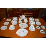 Royal Doulton Tumbling Leaves Tea Set ~50pcs plus Wade Collectors Plates