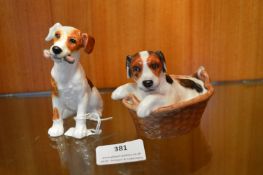 Two Royal Doulton jack Russel Terriers