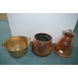 Victorian Copper Gallon Jug, Pot, etc.