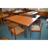 McIntosh Extending Dining Table and Four McIntosh Chairs with Upholstered Seats and Two Others